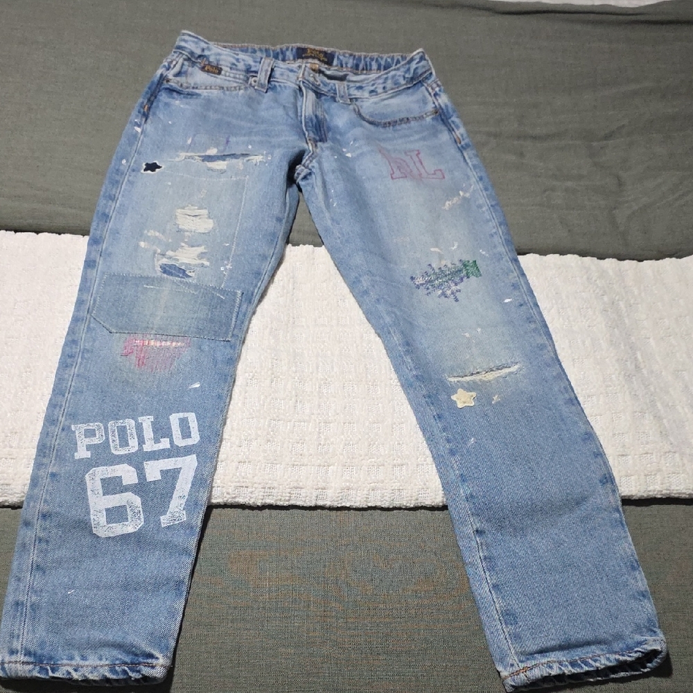 Polo by Ralph Lauren Blue Patched Kids Jeans